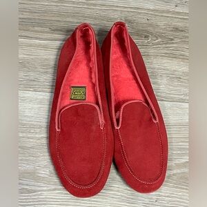 Daniel Green Women's Glamour red suede slipper 8.5